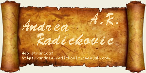 Andrea Radičković vizit kartica